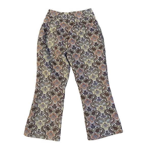 For Love & Lemons Brocade Flared Pant in Ivory Floral Size Medium - Picture 2 of 4